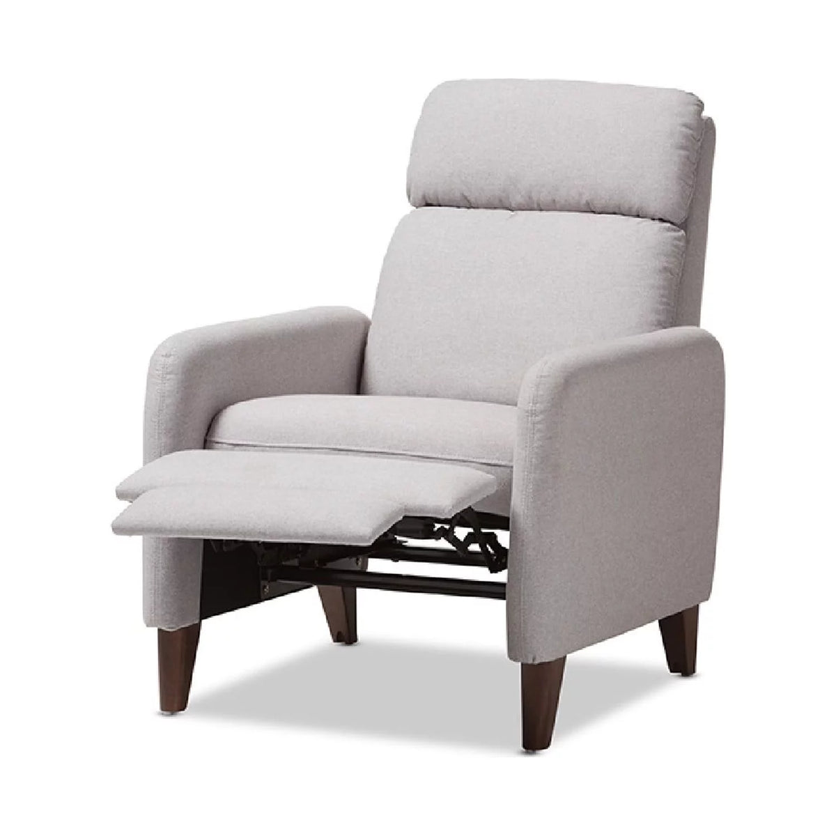 Light Grey Fabric Upholstered Lounge Chair H430