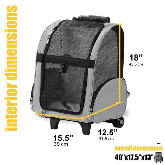 Backpack Pet Travel Carrier with Double Wheels Z158