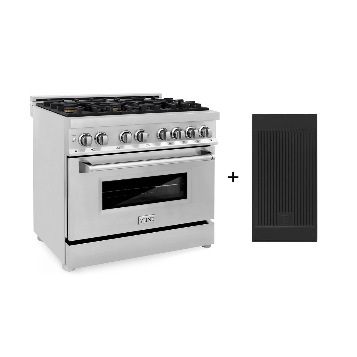 36 4.6 cu. ft. Gas Burner Electric Oven with Griddle Stainless Steel A3701
