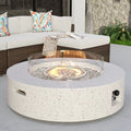 40.5-inch Round Propane Fire Pit Coffee Table S231