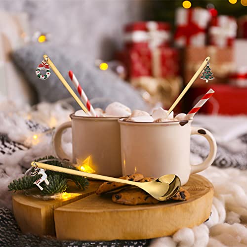 10 Pieces Stainless Steel Christmas Spoons K323519