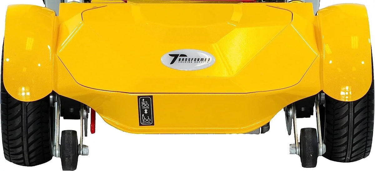 Yellow Automatic Folding Travel Scooter with Lightweight Lithium Battery W48455