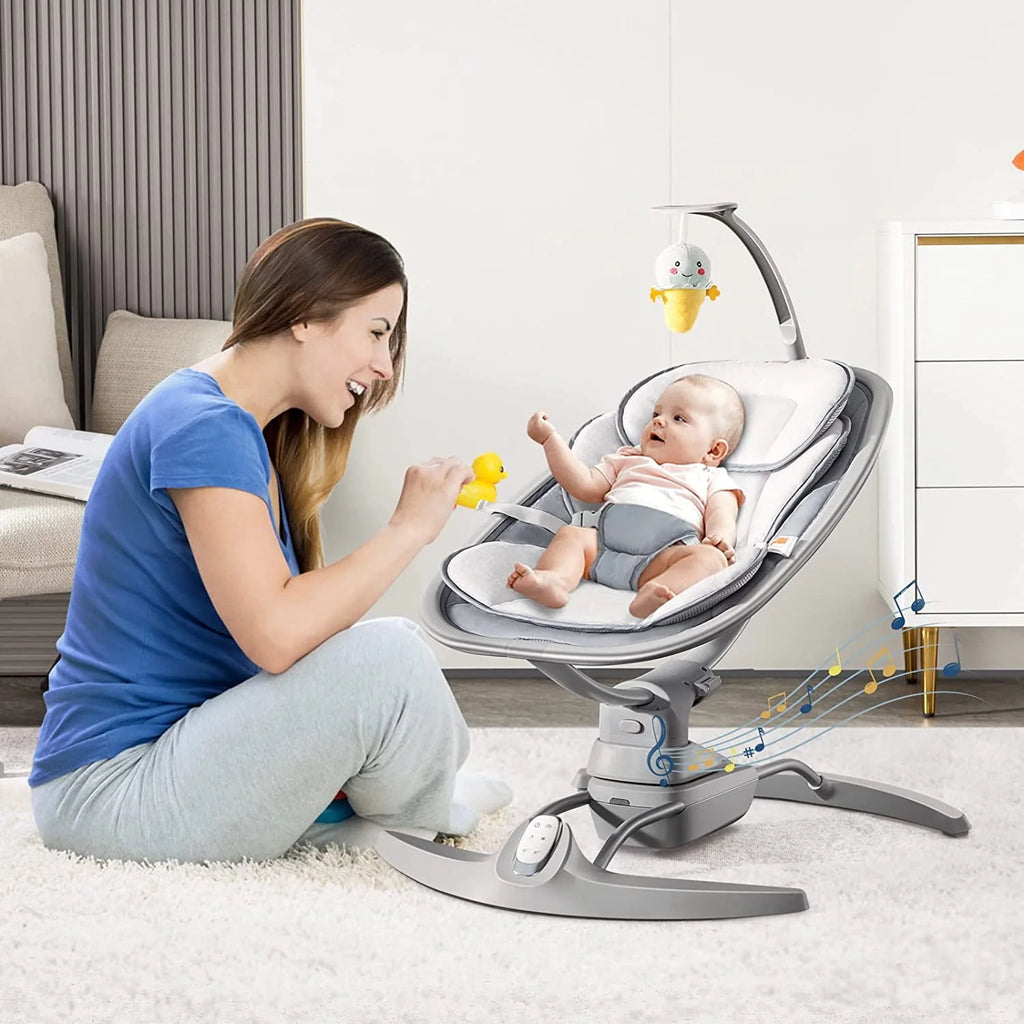Portable Baby Swing with 3 Speeds Music Remote Control A904
