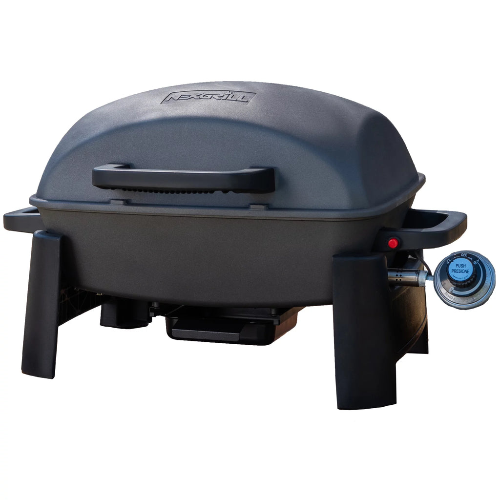 1 Burner Cast Aluminum Tabletop Propane Gas Grill Black F3669
