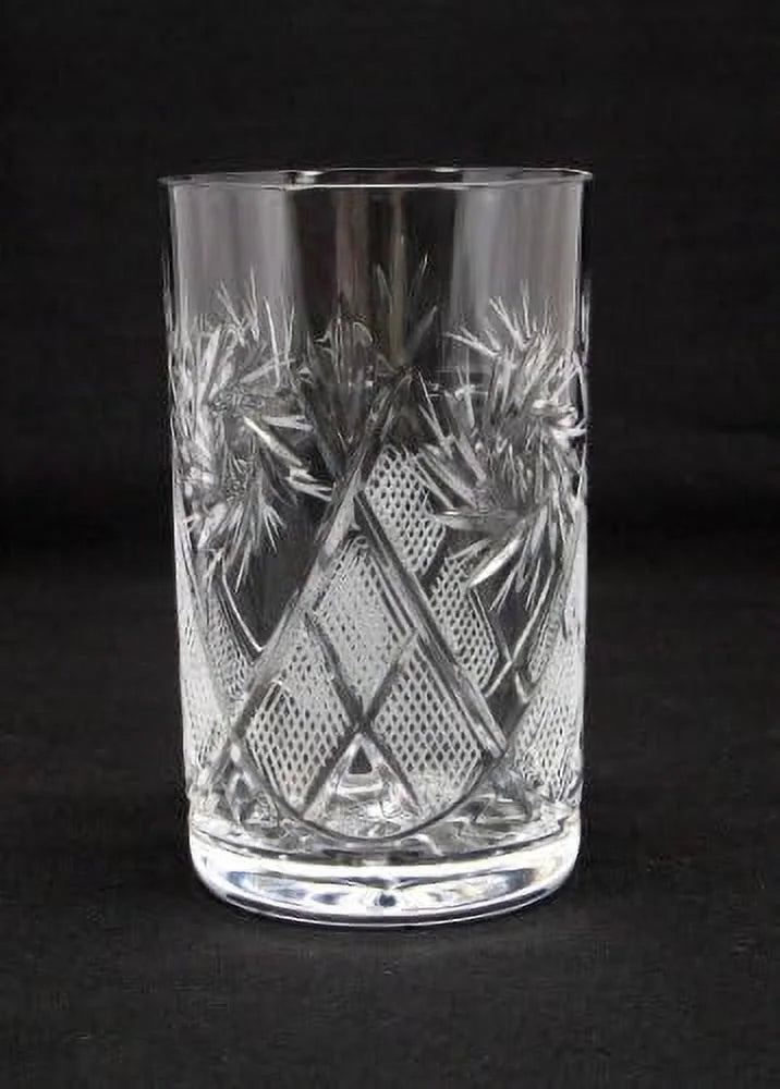 Russian Cut Crystal Drinking Glasses 250 Ml / 8.5 Oz Set Of 2 Y42752