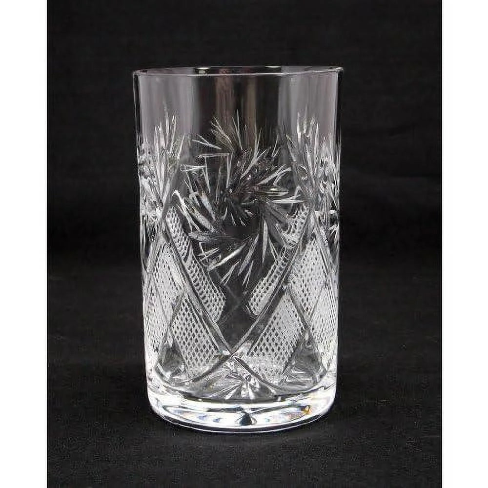 Russian Cut Crystal Drinking Glasses 250 Ml / 8.5 Oz Set Of 2 Y42752