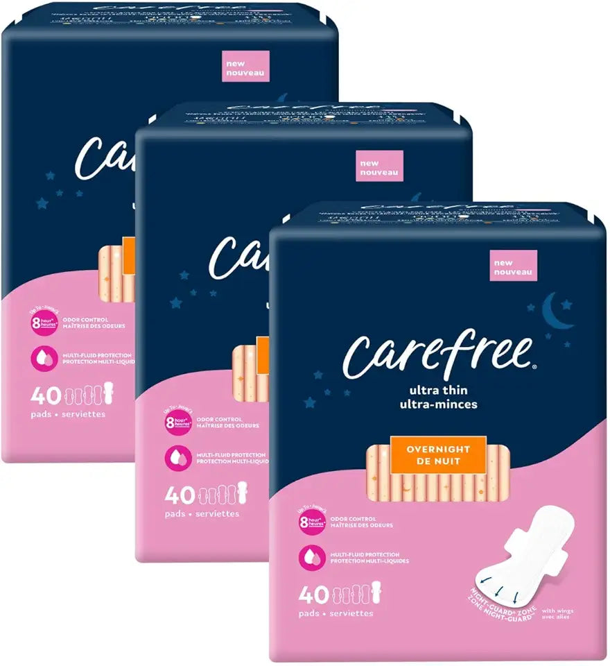 Ultra Thin Overnight Pads with Wings 120ct X9949