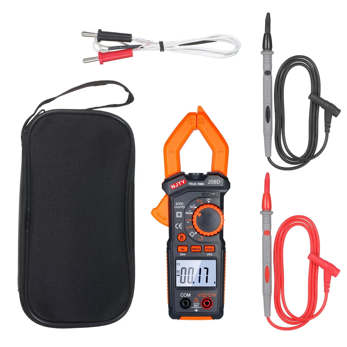 600A Ac/Dc Digital Clamp Meter True-Rms Multimeter L782