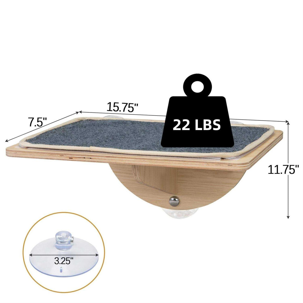 Cat Window Perch with Suction Cups V668660
