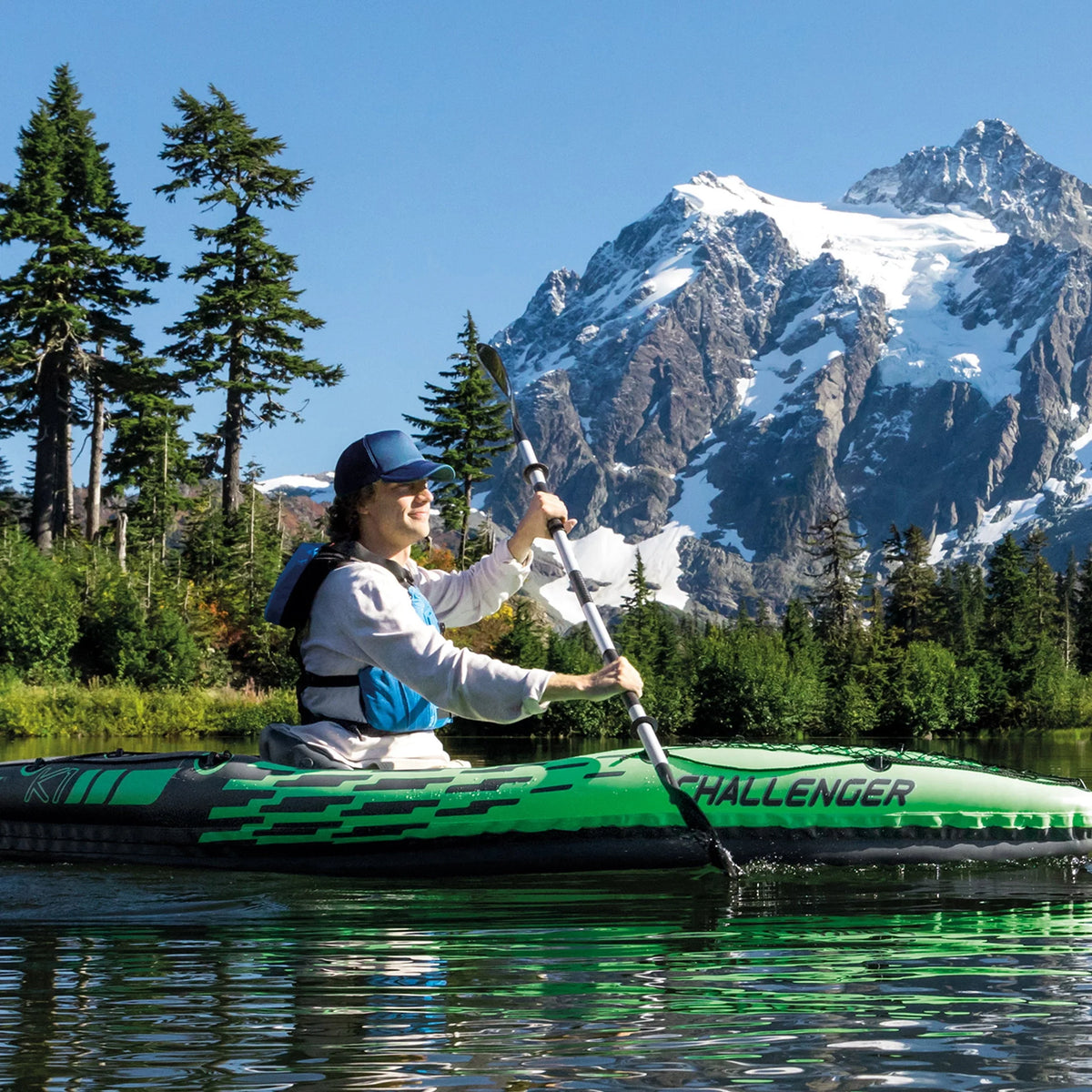 Inflatable Single Person Kayak Set with Pump S24224