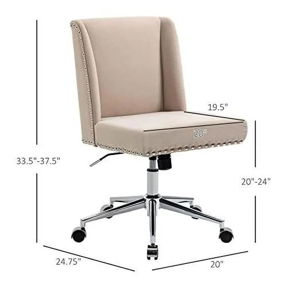 Beige Task Chair with Tilt and Adjustable Height S693
