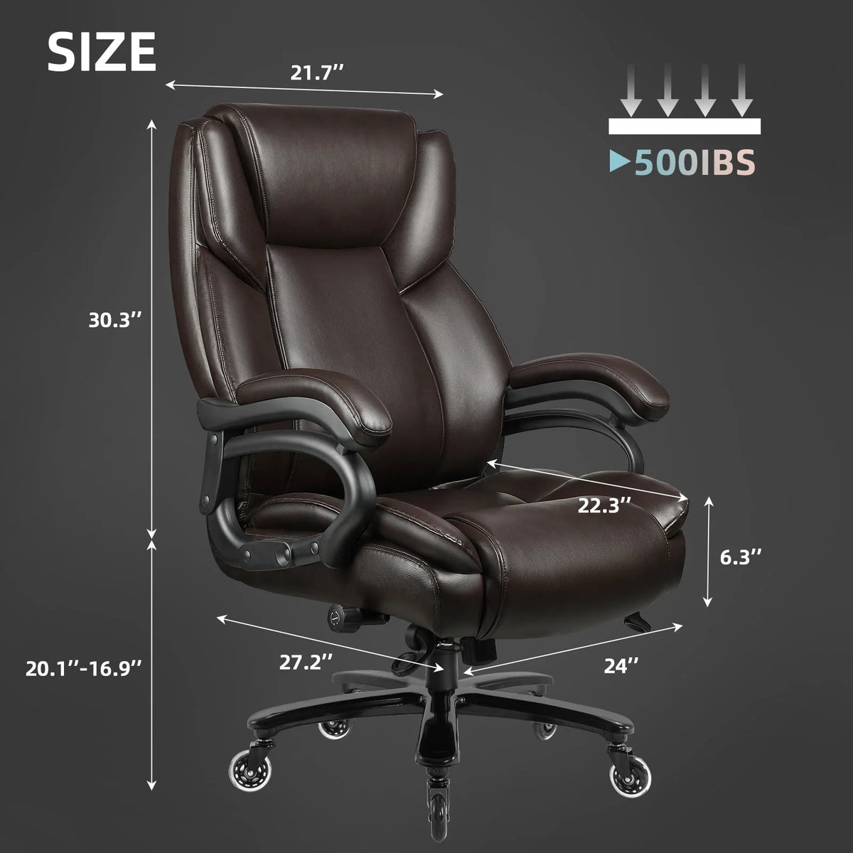 Heavy Duty Big and Tall Office Chair 500lbs D542