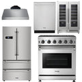 30 Propane Gas Range, Range Hood, Refrigerator, Dishwasher, Wine Cooler C959