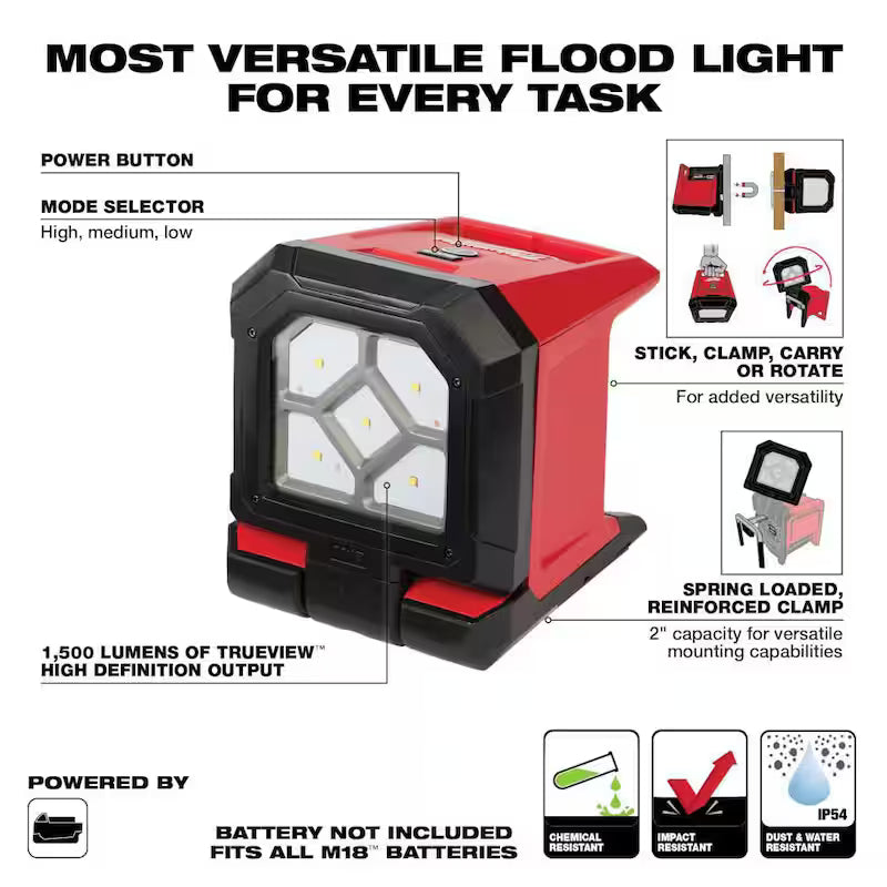 18-Volt Cordless LED Flood Light with 3.0 AH Battery U2206