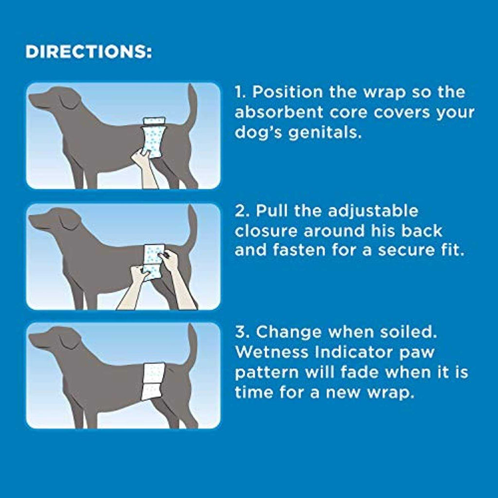 Disposable Male Dog Wraps W739438