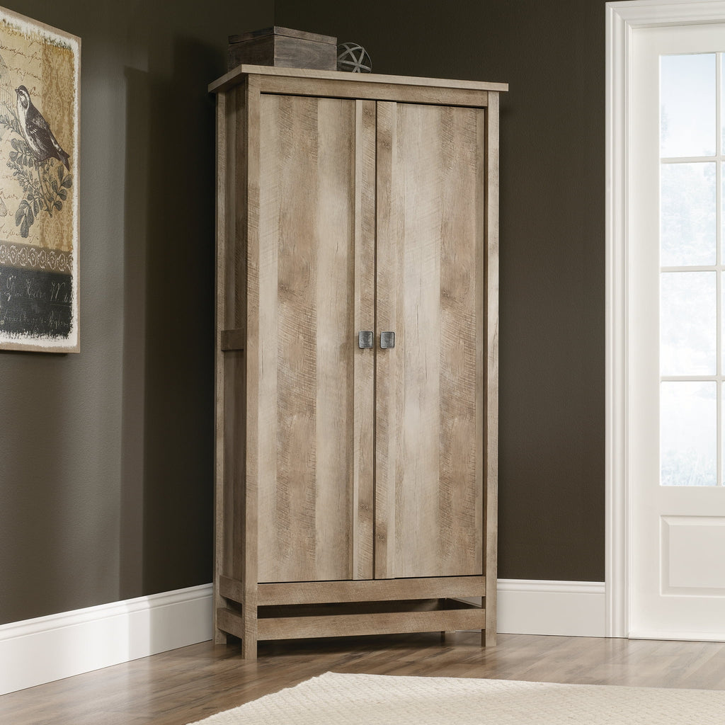 Lintel Oak Finish Storage Cabinet P17950