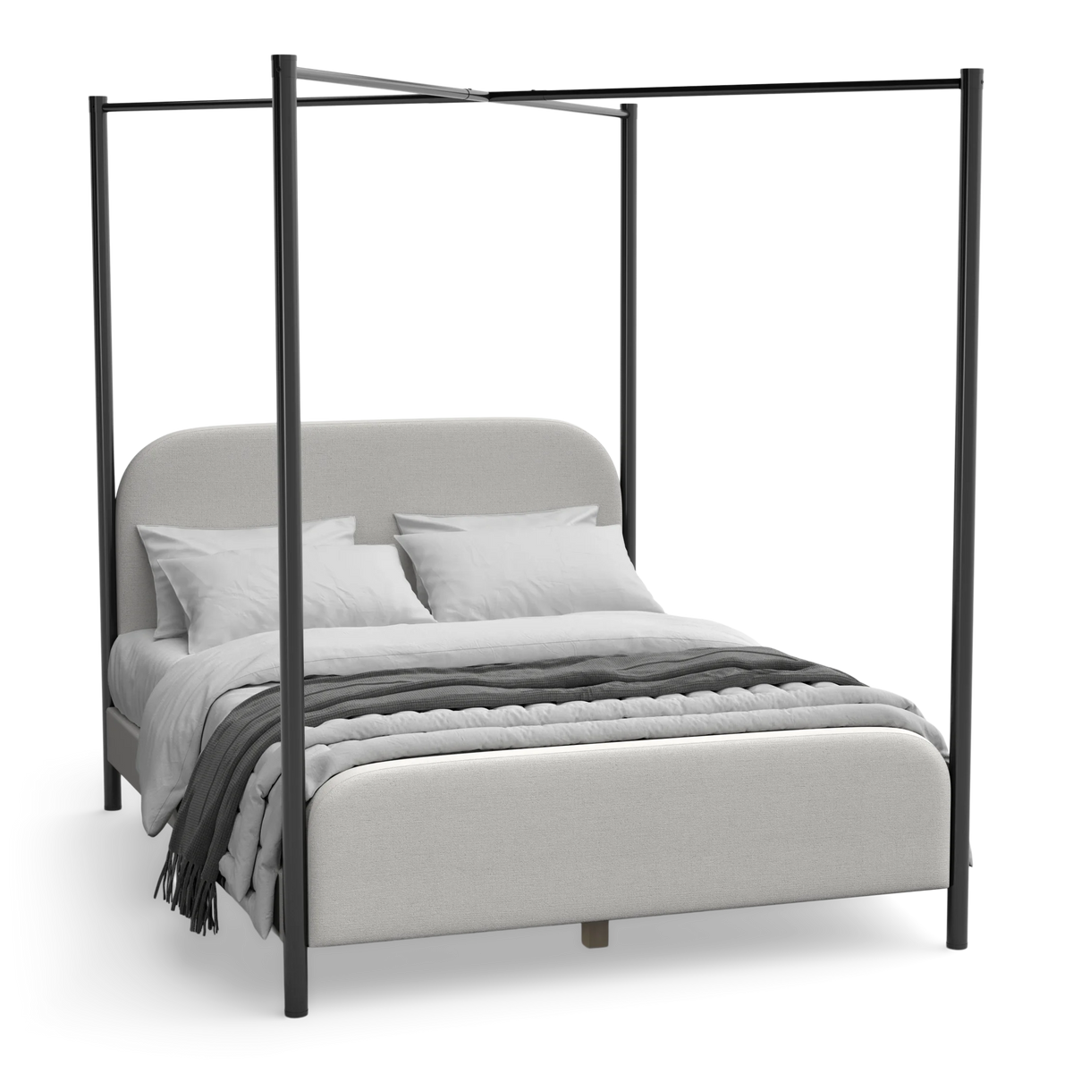 Queen Metal Canopy Bed N405
