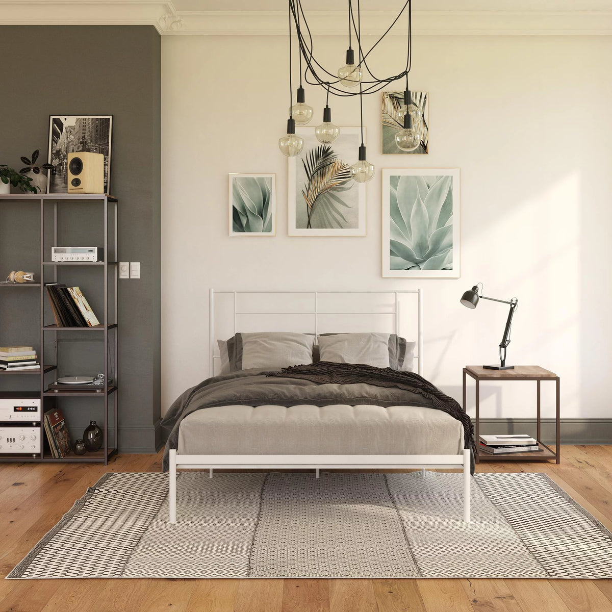 King Size Metal Bed with Under Bed Storage S457017