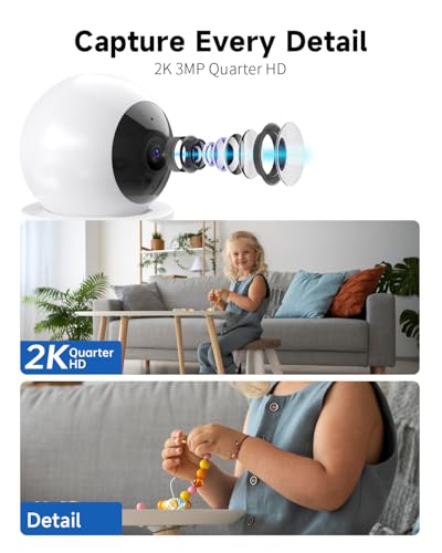 2K Pan/Tilt Indoor Security Camera J20870