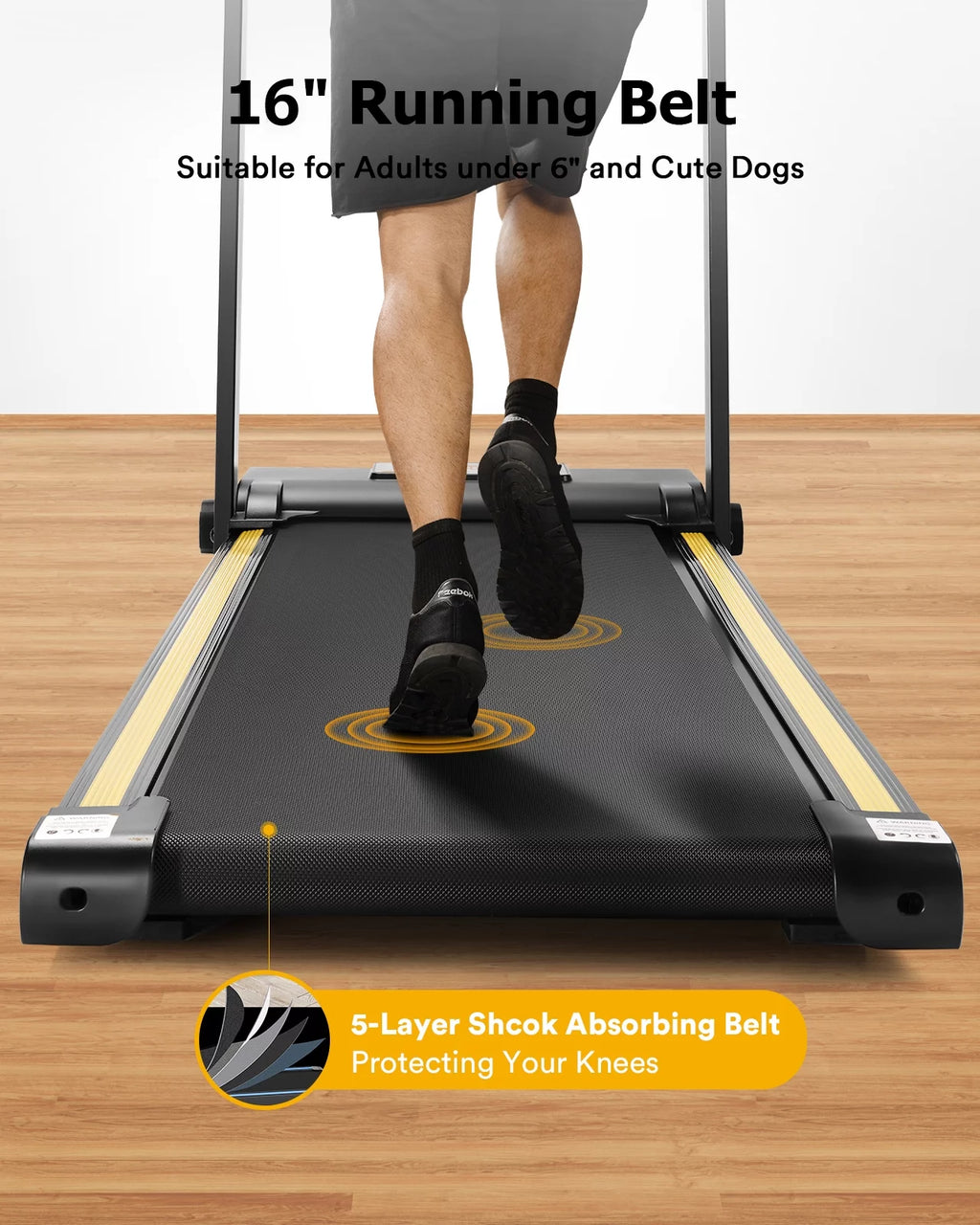 Folding Treadmill 2.25HP Portable Compact with 12 HIIT Modes A840004
