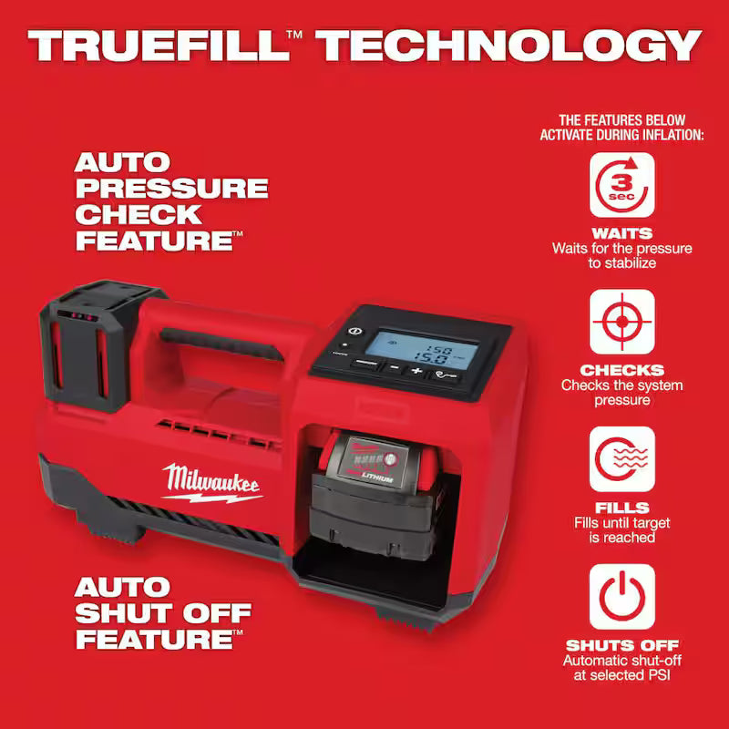 18-Volt Cordless Inflator with Two 6.0Ah Batteries and Charger Y8867