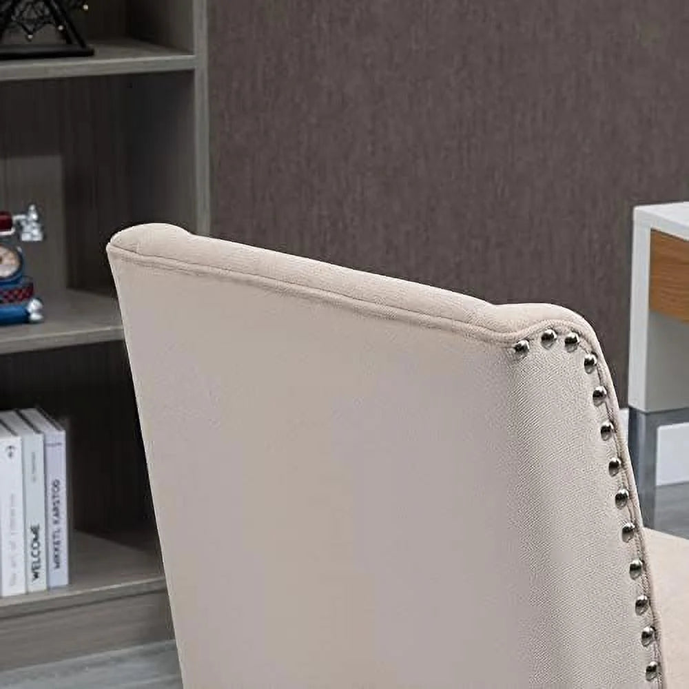 Beige Task Chair with Tilt and Adjustable Height S693