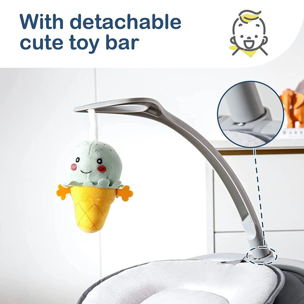 Portable Baby Swing with 3 Speeds Music Remote Control A904