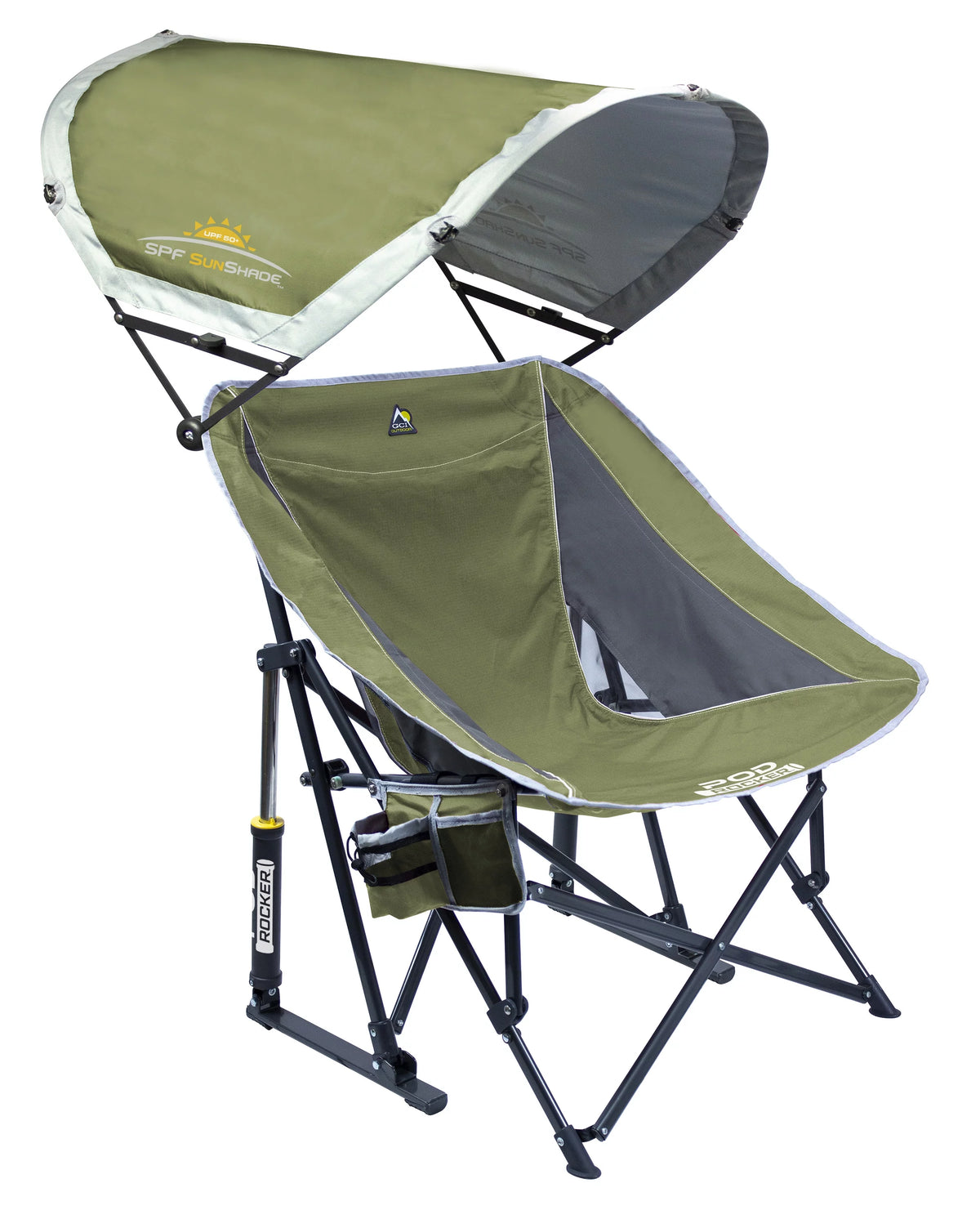 Loden Green Outdoor Rocker with SunShade Q2475