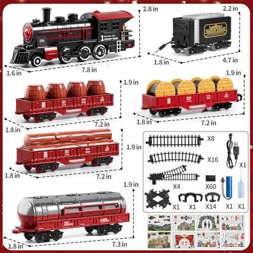 Electric Alloy Train Toy with Sound, Lights and Smoke N129