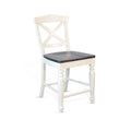 24" Wood Crossback Barstool V370254