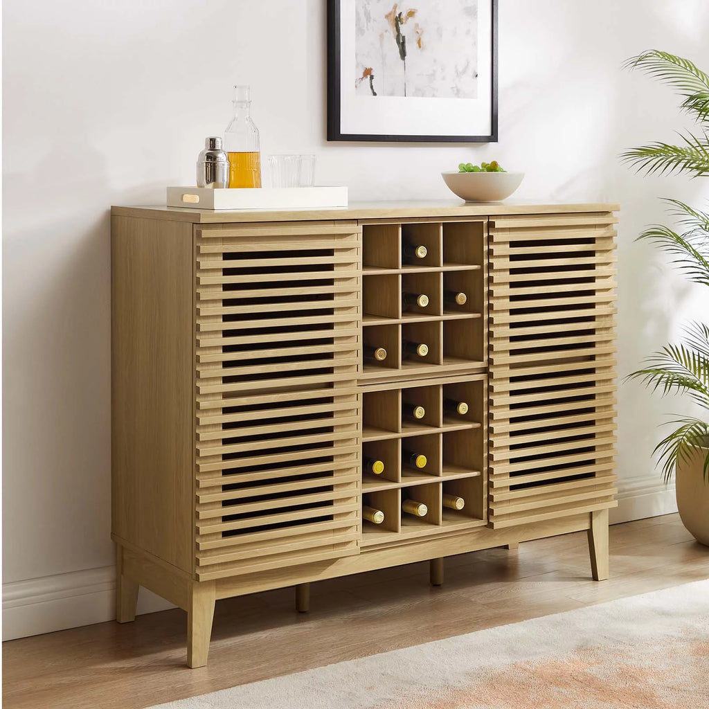 Oak Bar Cabinet I63665