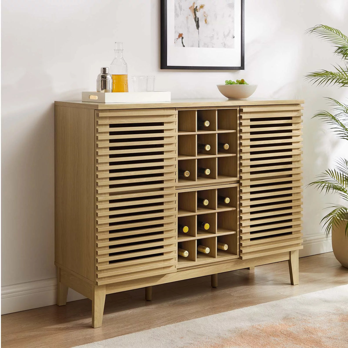 Oak Bar Cabinet I63665