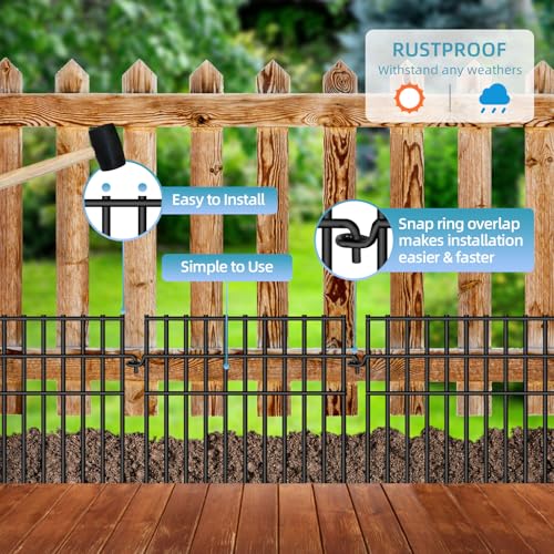 37ft x 13in Rustproof Metal Wire Garden Animal Barrier Fence, 26 Pack I57163