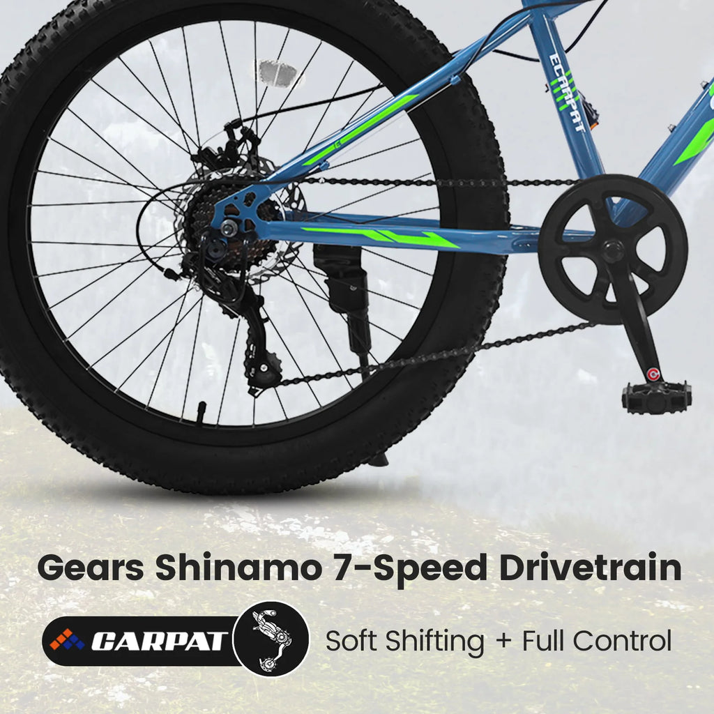 Green 24 inch Fat Tire Mountain Bike W574811