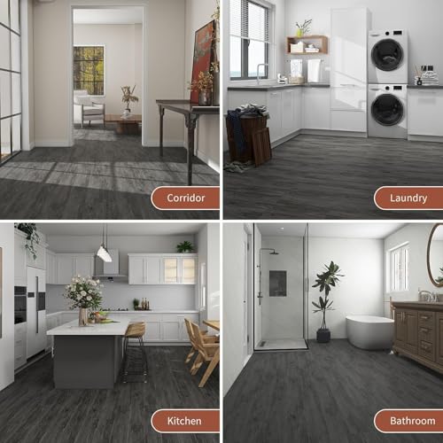 Peel and Stick Floor Tile, 54 Sq.Ft Self Adhesive Vinyl Flooring Plank X140
