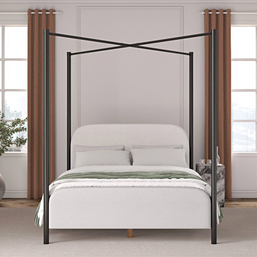 Queen Metal Canopy Bed N405