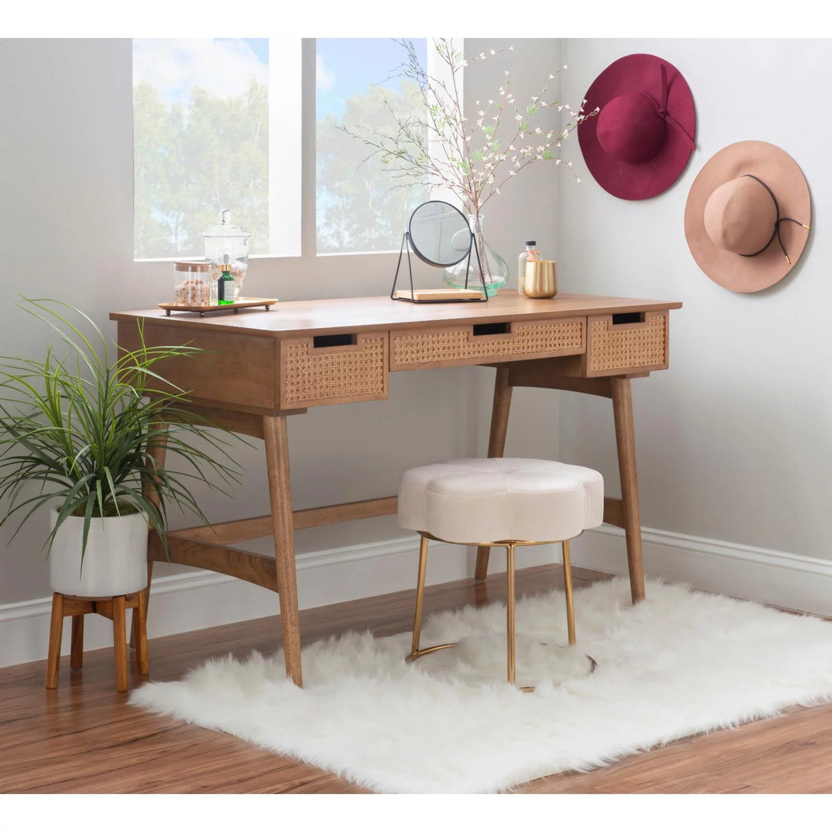 Natural Rattan Desk T8174