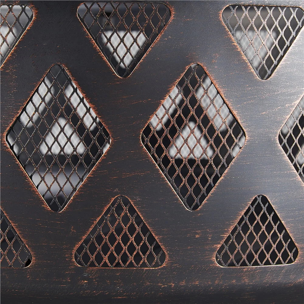 36 Round Metal Finish Iron Fire Pit X6994