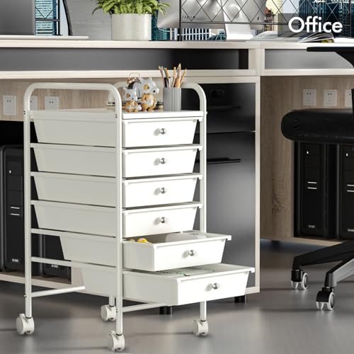 6 Drawer Plastic Rolling Storage Cart K753