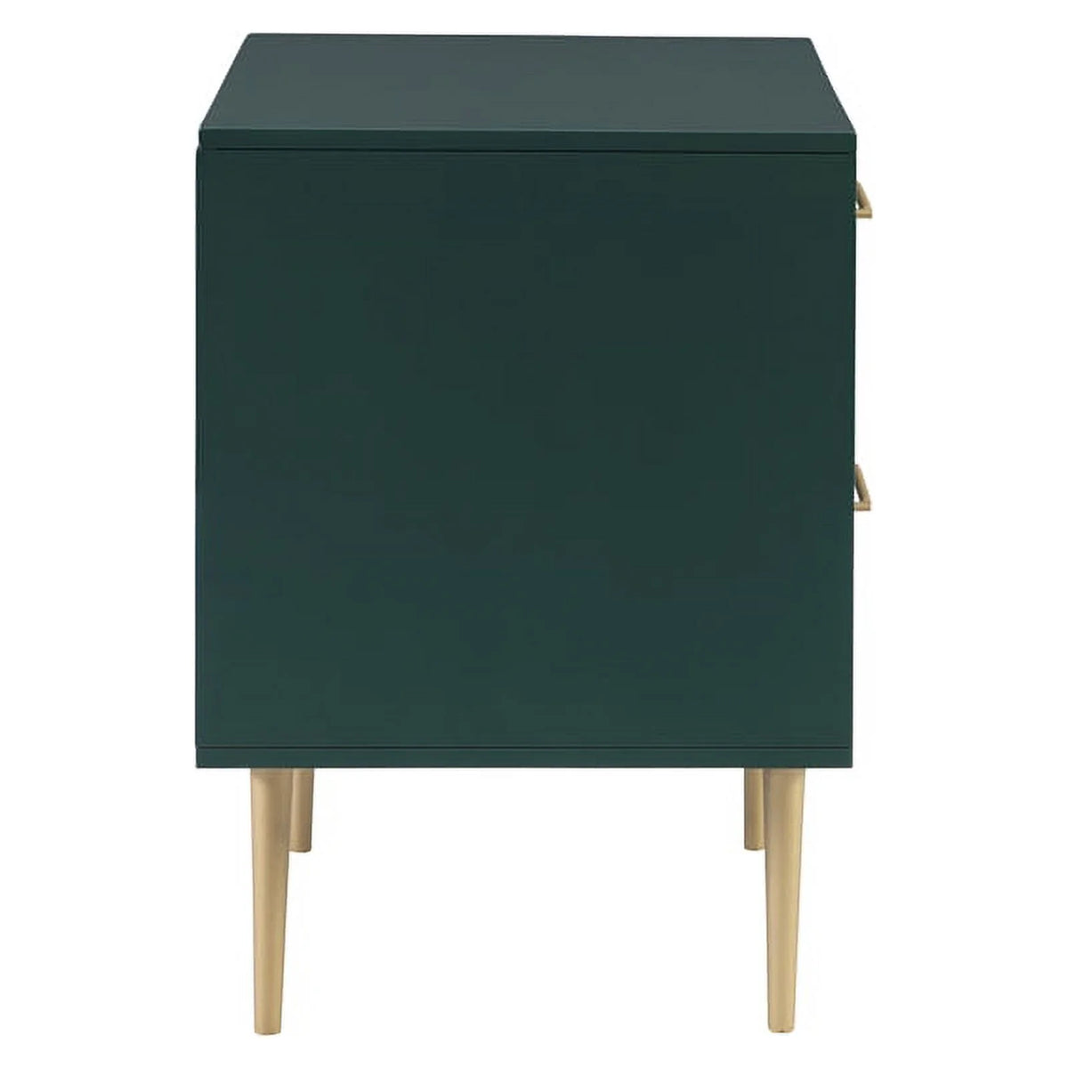 Dark Green Two Drawer Wooden Nightstand A43514
