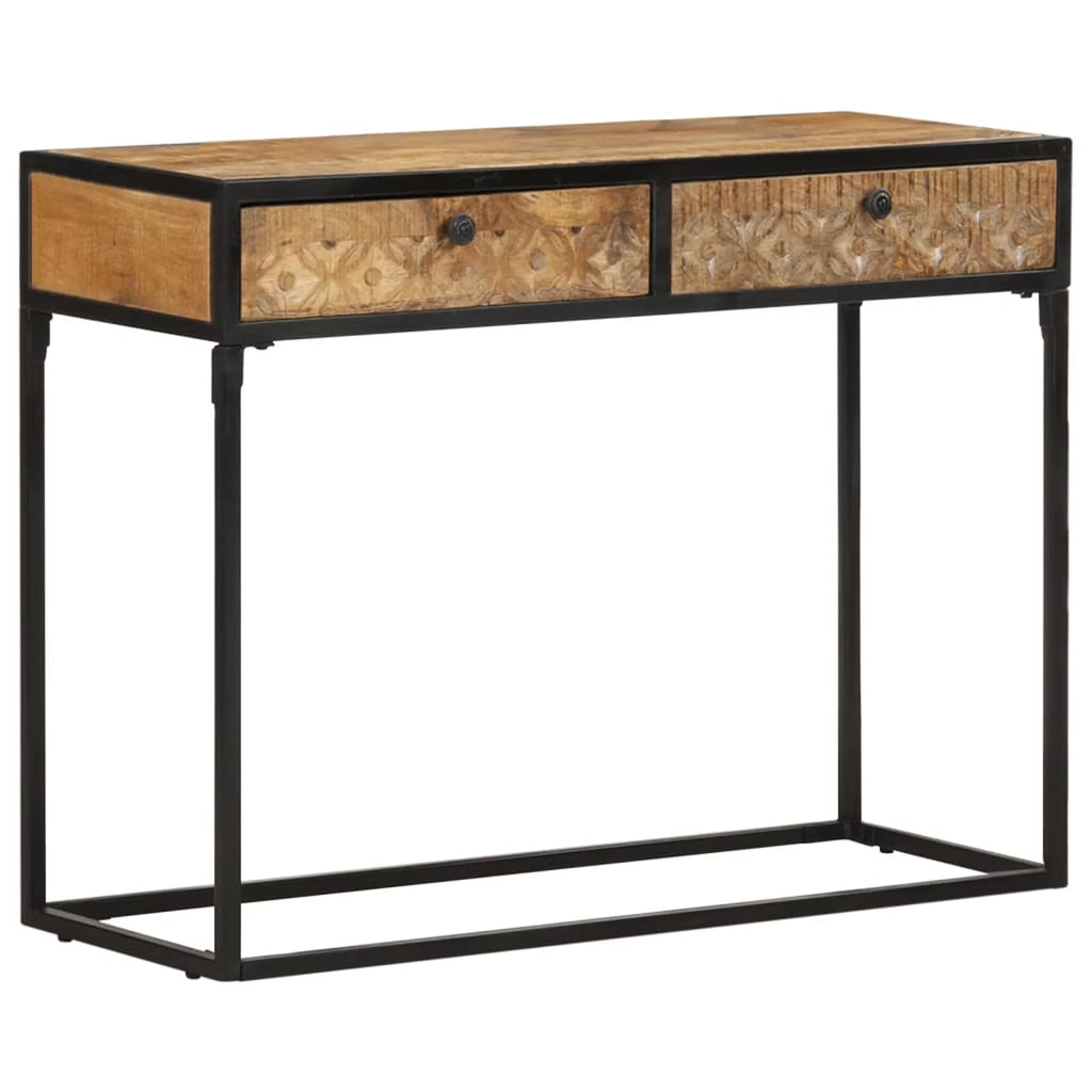 39.4"x13.8"x29.5" Solid Mango Wood Console Table X552037