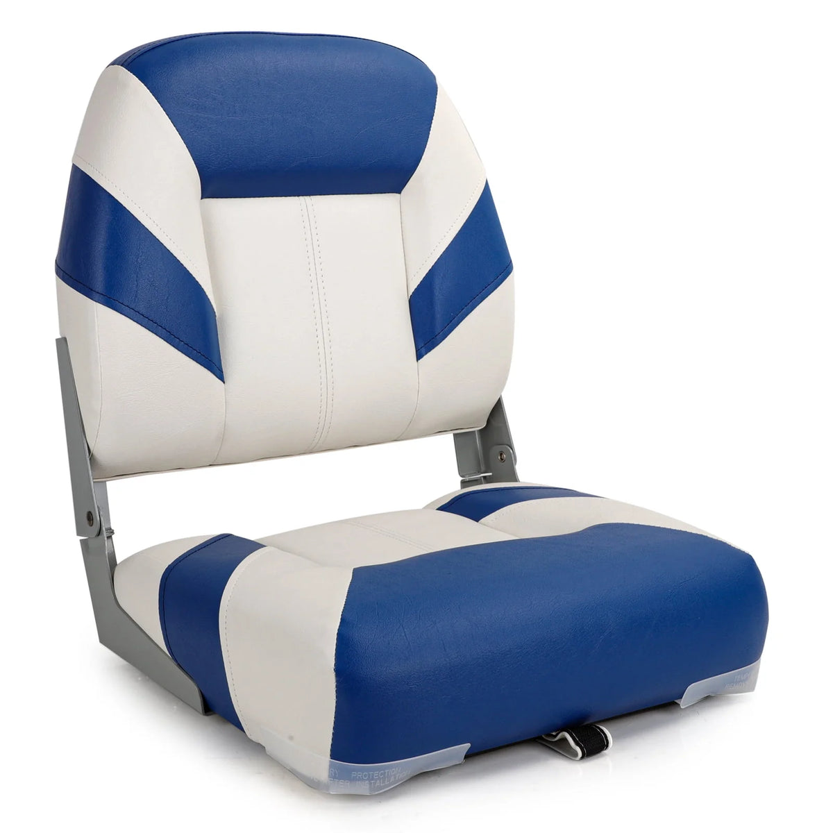 White/Charcoal Low Back Folding Boat Seat, 2 Seats H158632