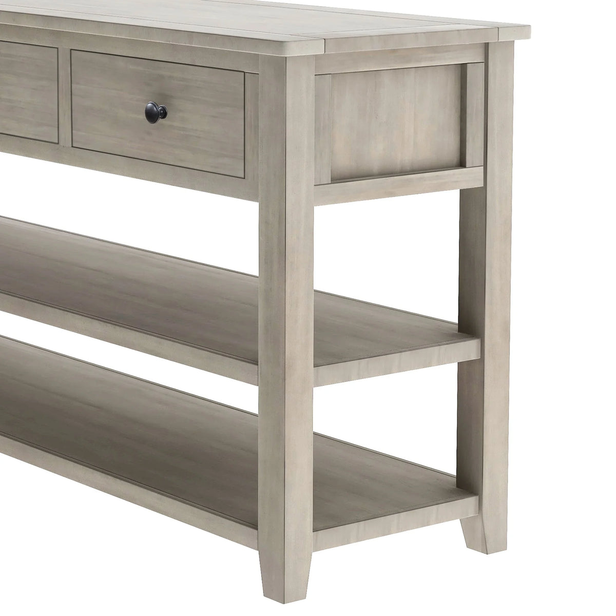Solid Wood Console Table with Drawers and Shelves P3558