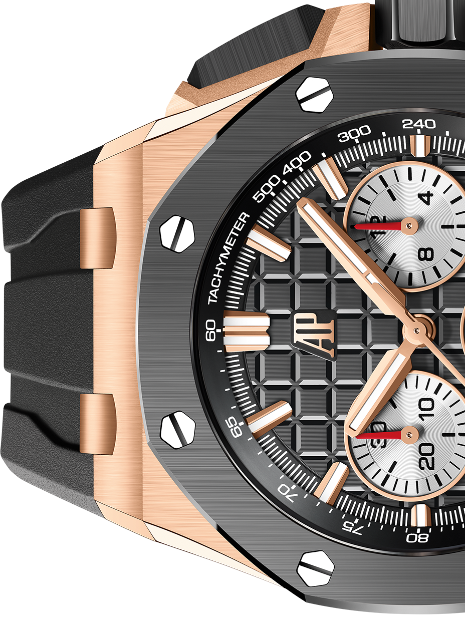Pink Gold Black Dial Chronograph 43mm Z376855