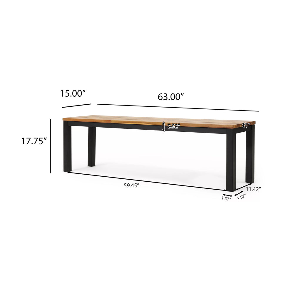 Acacia Wood Outdoor Bench K3380