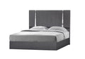 Charcoal Fabric King Bed J597