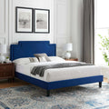 Navy Performance Velvet Twin Bed B869191
