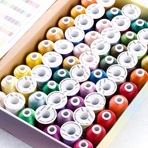 63 Colors Polyester Embroidery Machine Thread Kit 40 Weight M298380
