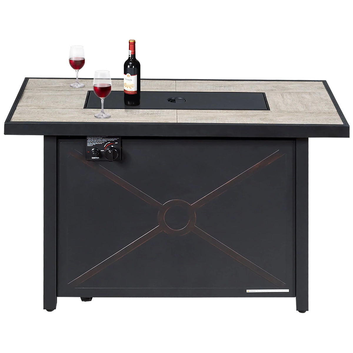 60,000 BTU Outdoor Gas Fire Table with Ceramic Tabletop G830668