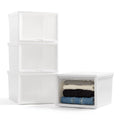 42 Qt. Stackable Plastic Storage System, 4 Pack, White I9618